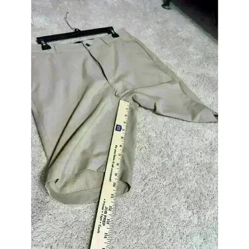 Pebble Beach Mens Size 32 Golf Shorts Dry-Luxe Performance Khaki Tan Flat Front - Picture 4 of 10